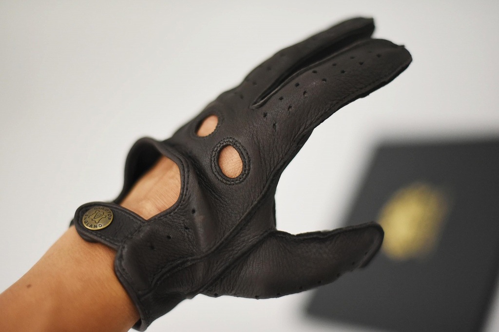 DD 英国 「GOLDTOP」 「Classic Deerskin Leather Driving Gloves」 DarkBlown 鹿革ドライビンググローブ