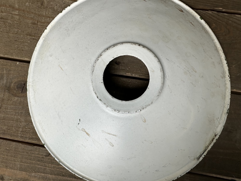 108423 ヴィンテージ　アルミ　ランプシェード　ホウロウ