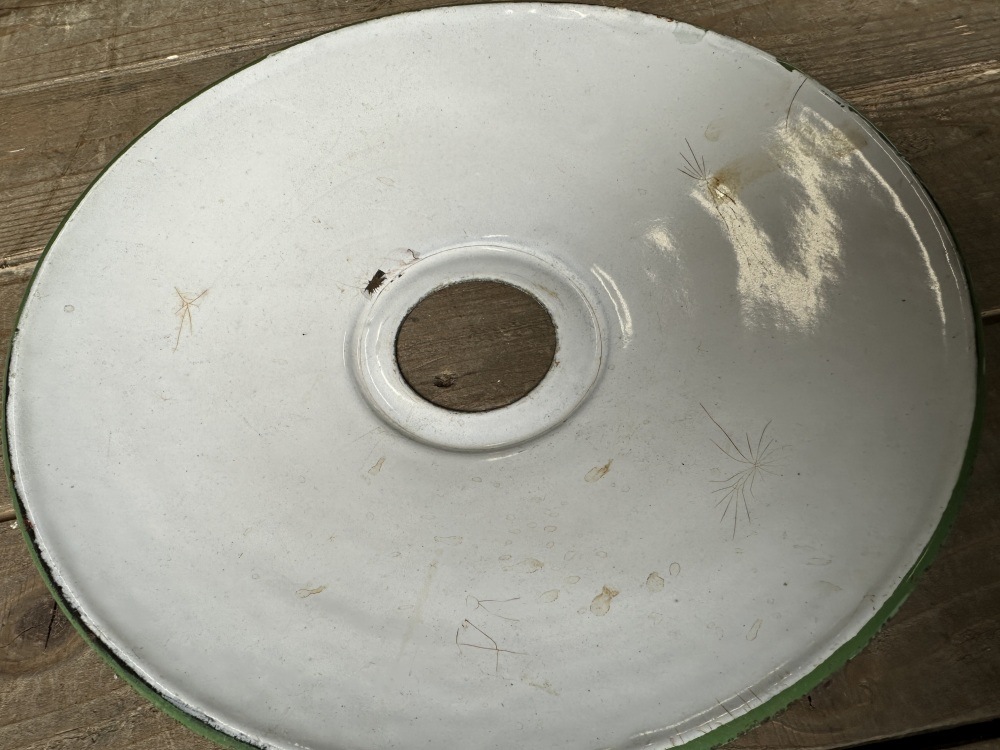 108423 ヴィンテージ　アルミ　ランプシェード　ホウロウ