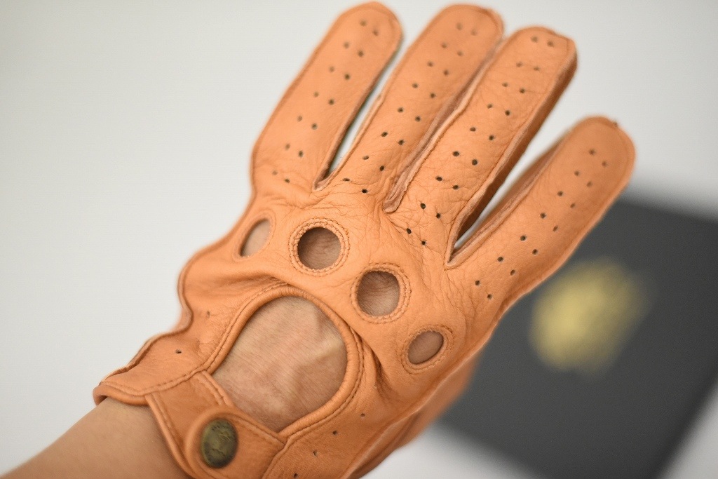 DT 英国 「GOLDTOP」 「Classic Deerskin Leather Driving Gloves」 Tan 鹿革ドライビンググローブ