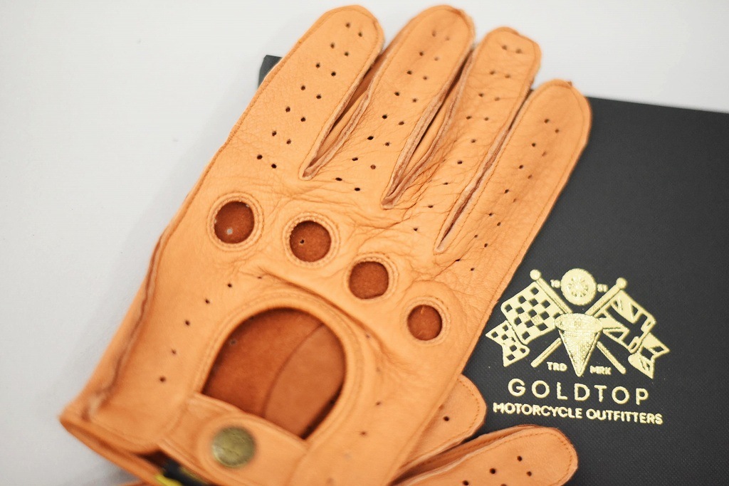DT 英国 「GOLDTOP」 「Classic Deerskin Leather Driving Gloves」 Tan 鹿革ドライビンググローブ