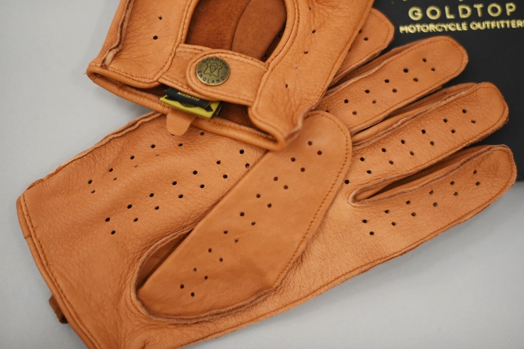 DT 英国 「GOLDTOP」 「Classic Deerskin Leather Driving Gloves」 Tan 鹿革ドライビンググローブ