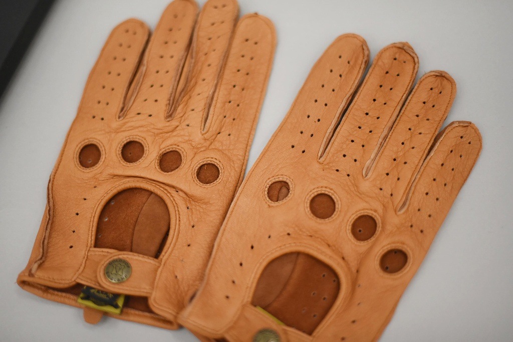 DT 英国 「GOLDTOP」 「Classic Deerskin Leather Driving Gloves」 Tan 鹿革ドライビンググローブ