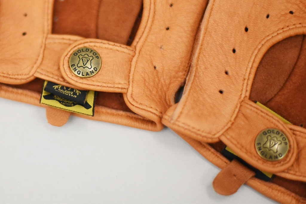 DT 英国 「GOLDTOP」 「Classic Deerskin Leather Driving Gloves」 Tan 鹿革ドライビンググローブ