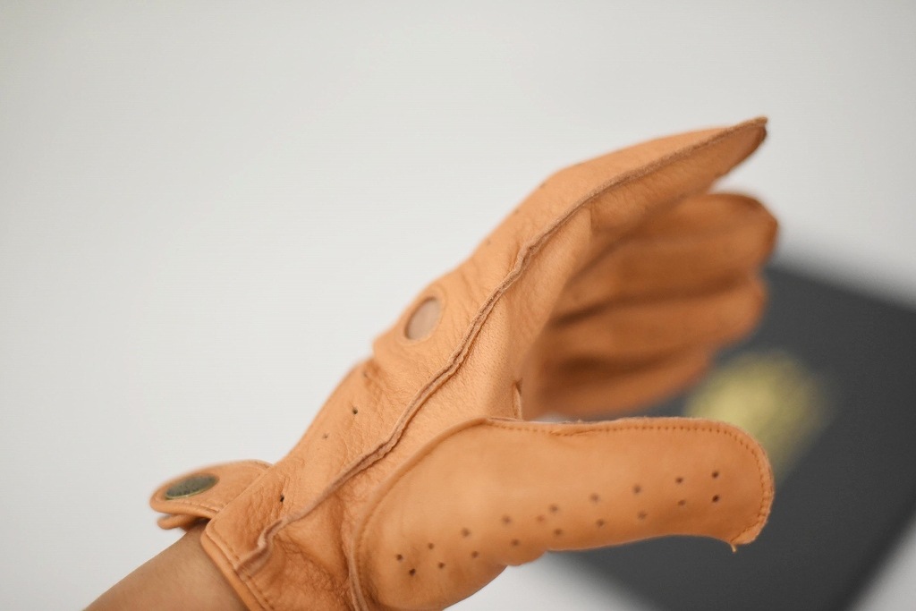 DT 英国 「GOLDTOP」 「Classic Deerskin Leather Driving Gloves」 Tan 鹿革ドライビンググローブ