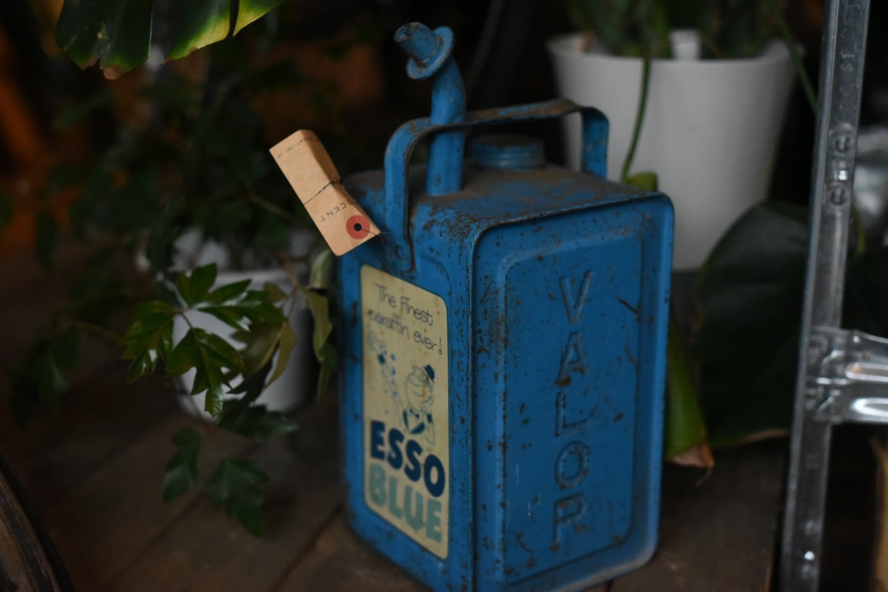 2015 ヴィンテージ 　オイル缶　ESSO BLUE エッソ