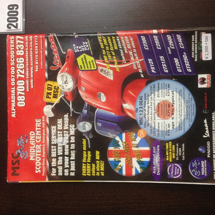B4845　2009 「SCOOTERING」 ベスパ ランブレッタ  英国 旧車雑誌