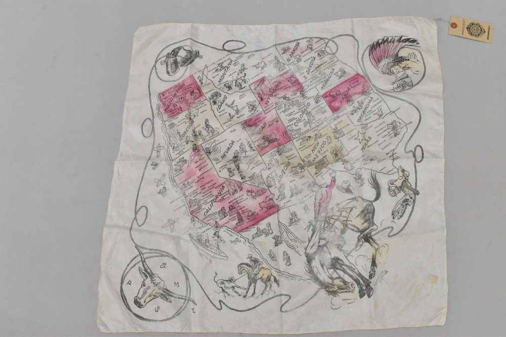 108829 ヴィンテージ 中判 スーベニア スカーフ  Souvenir scarf