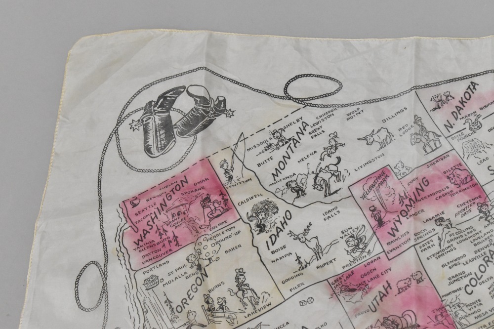 108829 ヴィンテージ 中判 スーベニア スカーフ  Souvenir scarf