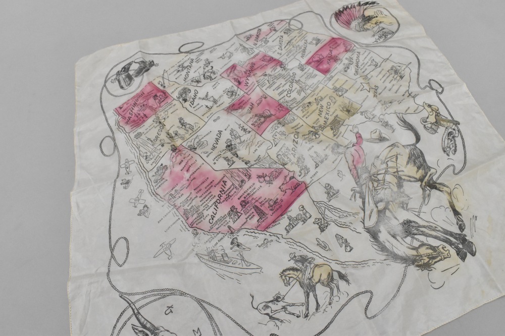 108829 ヴィンテージ 中判 スーベニア スカーフ  Souvenir scarf