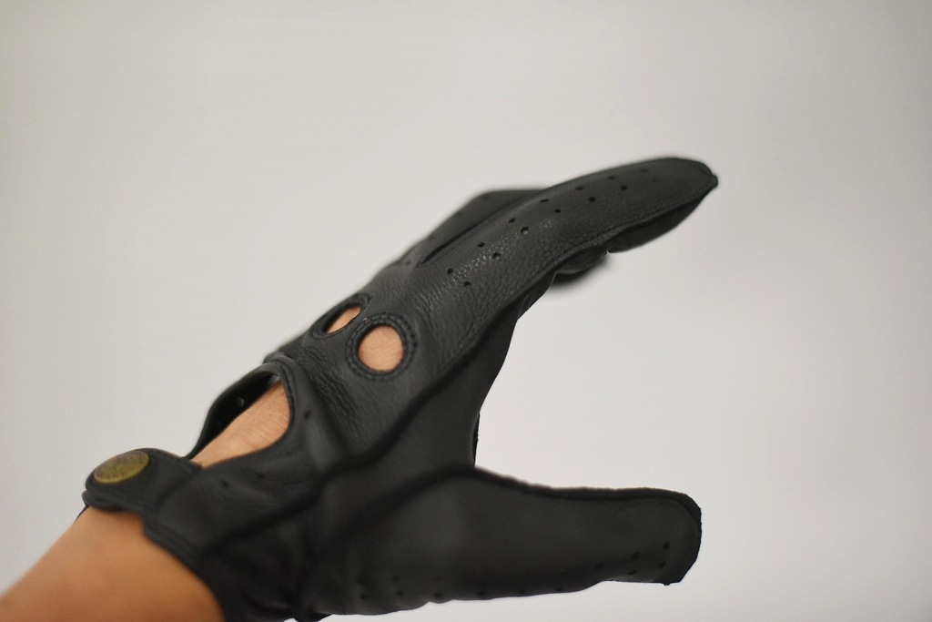 DB 英国 「GOLDTOP」 「Classic Deerskin Leather Driving Gloves」 Black 鹿革ドライビンググローブ