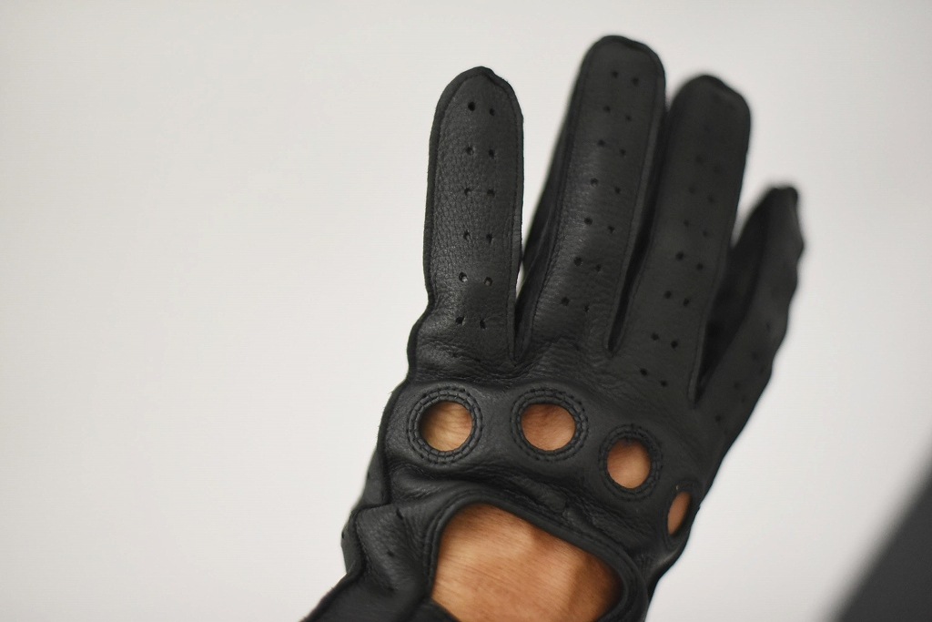 DB 英国 「GOLDTOP」 「Classic Deerskin Leather Driving Gloves」 Black 鹿革ドライビンググローブ