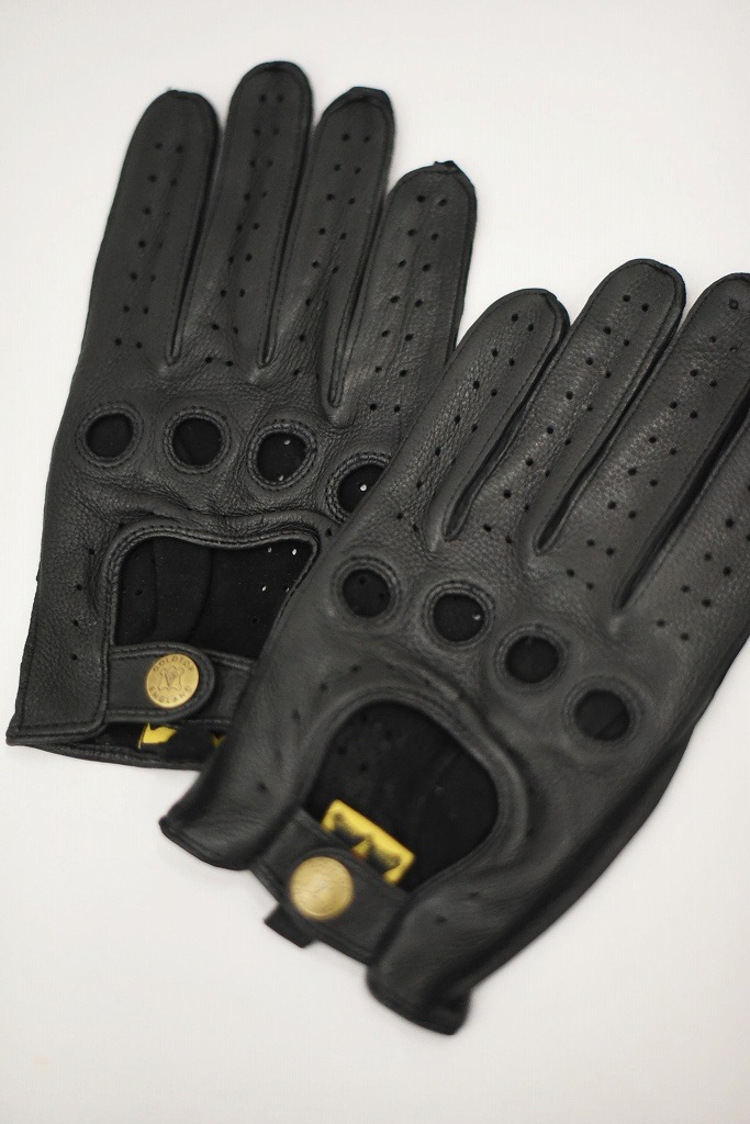 DB 英国 「GOLDTOP」 「Classic Deerskin Leather Driving Gloves」 Black 鹿革ドライビンググローブ