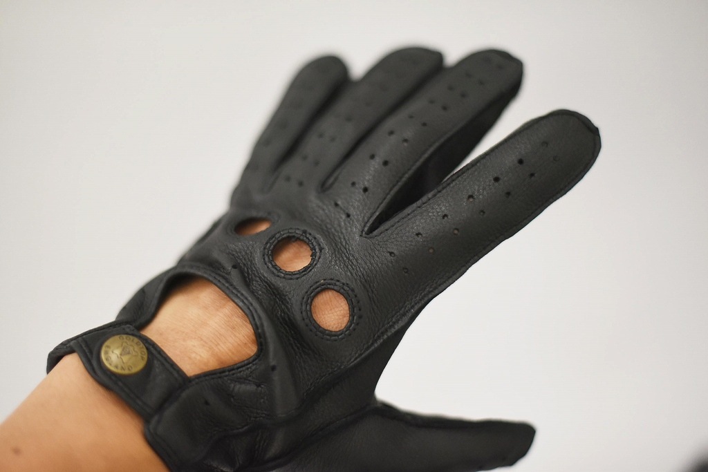 DB 英国 「GOLDTOP」 「Classic Deerskin Leather Driving Gloves」 Black 鹿革ドライビンググローブ