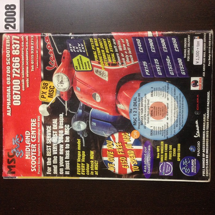 B4856　2008 「SCOOTERING」 ベスパ ランブレッタ  英国 旧車雑誌