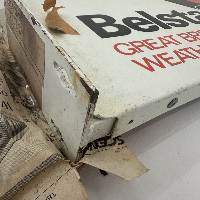 108081 「BELSTAFF」ガレージ 看板 ショップサイン 店舗什器