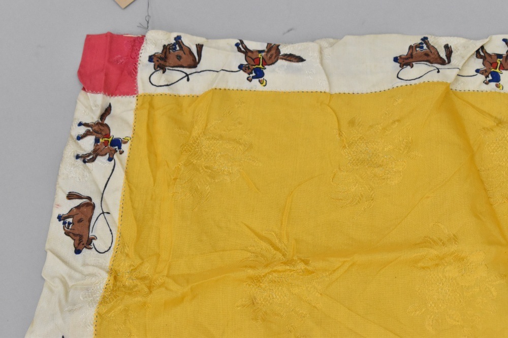 108826 ヴィンテージ 中判 スーベニア カウボーイ スカーフ  Souvenir scarf