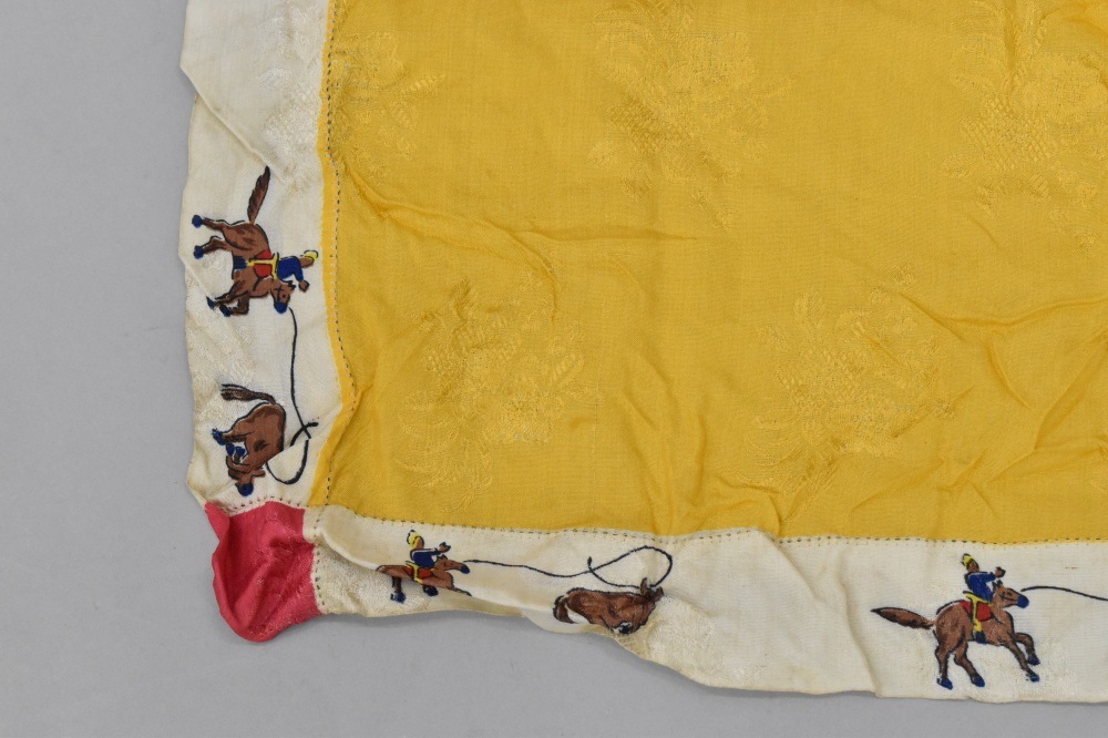 108826 ヴィンテージ 中判 スーベニア カウボーイ スカーフ  Souvenir scarf