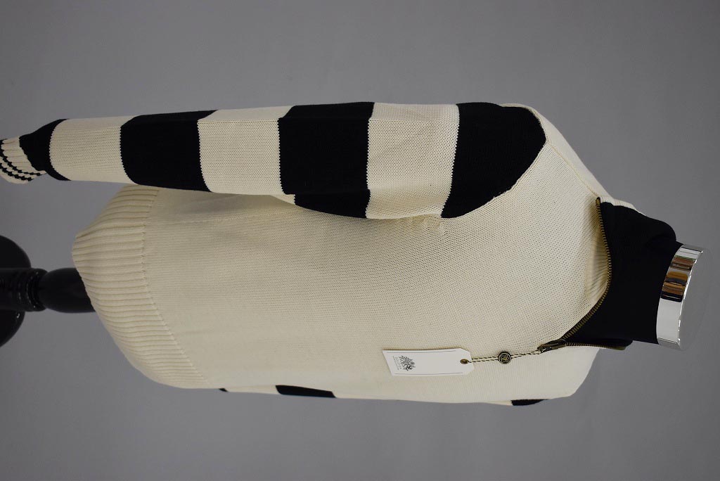 英国 「GOLDTOP」「1920s Motorcycle Racing Sweater」レーシングセーター　 COLOR：Ecru/Black Stripe