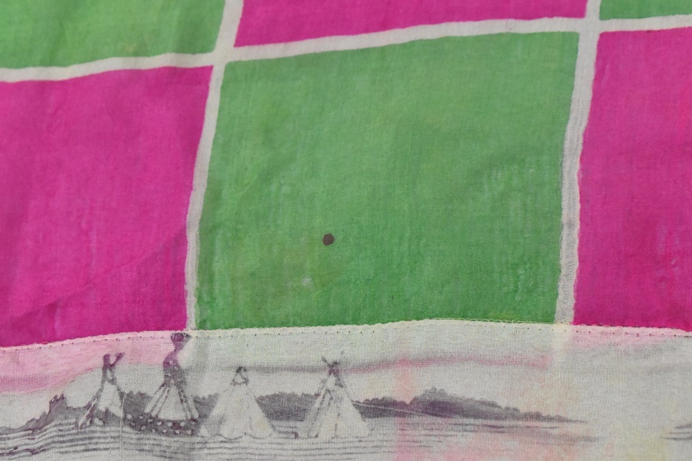 108838 ヴィンテージ 中判 スーベニア カウボーイ スカーフ  Souvenir scarf
