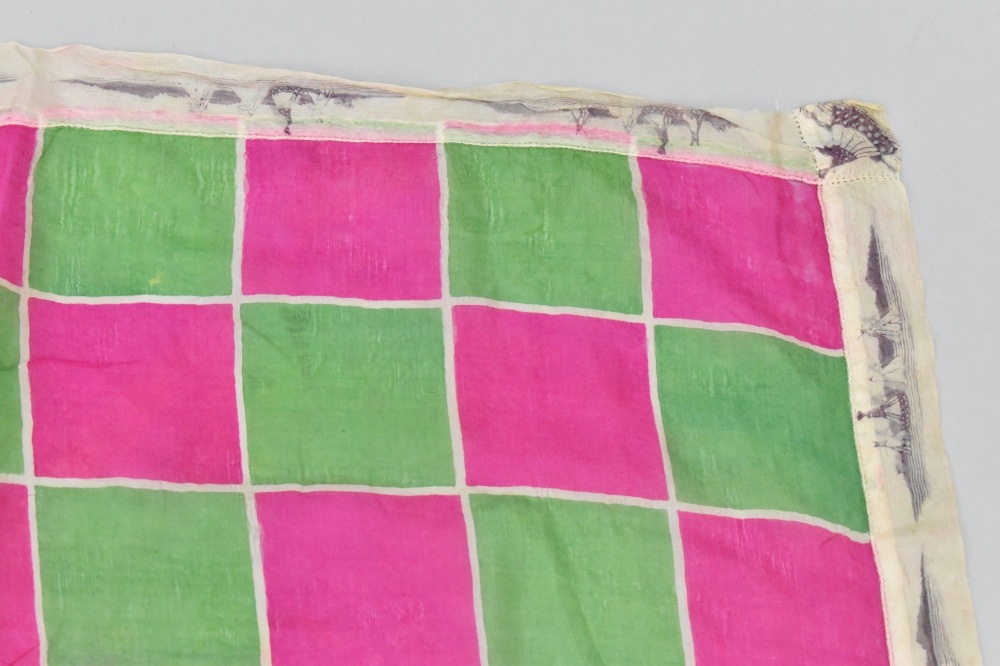 108838 ヴィンテージ 中判 スーベニア カウボーイ スカーフ  Souvenir scarf