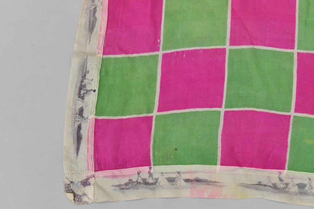 108838 ヴィンテージ 中判 スーベニア カウボーイ スカーフ  Souvenir scarf