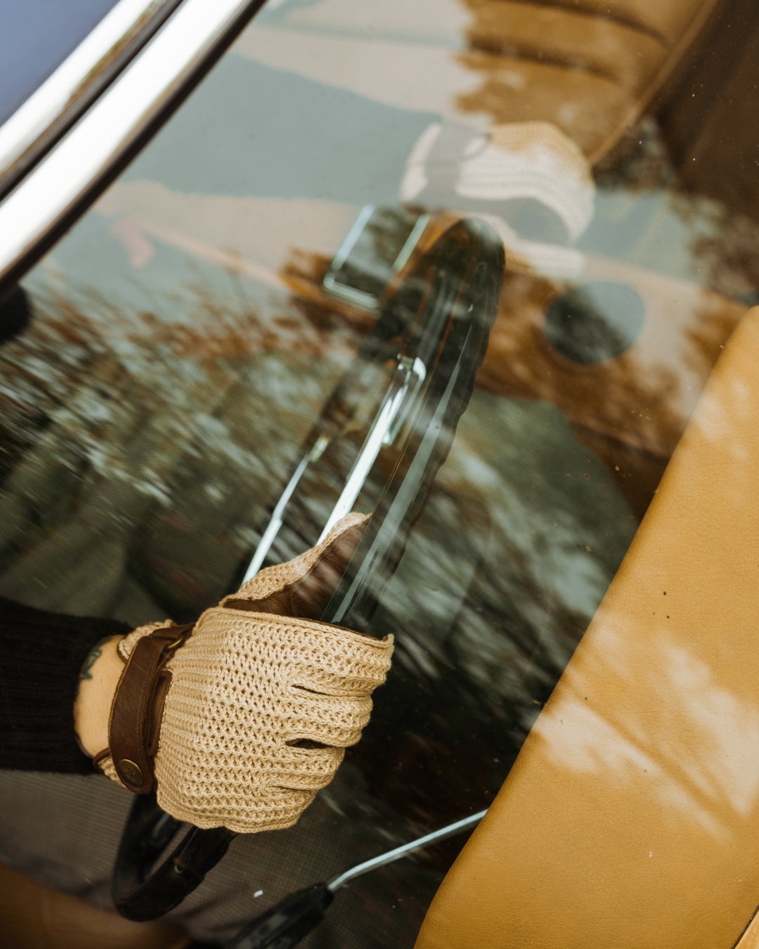 SL 英国 「GOLDTOP」 「Deerskin Leather String Back Driving Gloves」 LightBrown 鹿革ドライビンググローブ　10%ポイント還元