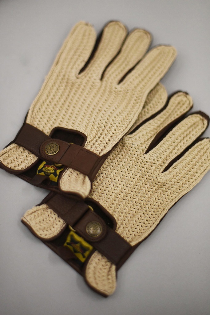 SL 英国 「GOLDTOP」 「Deerskin Leather String Back Driving Gloves」 LightBrown 鹿革ドライビンググローブ