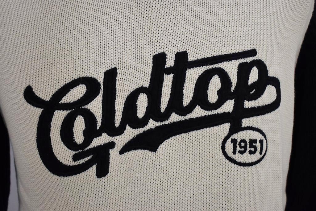 英国 「GOLDTOP」「1920s Motorcycle Racing Sweater」レーシングセーター　 COLOR：Ecru/Black Script