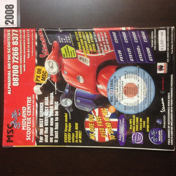 B4854 2008 「SCOOTERING」 ベスパ ランブレッタ 英国 旧車雑誌
