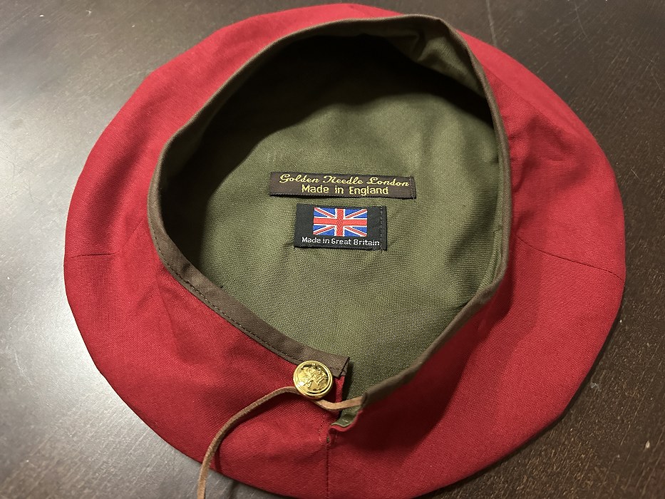 107501 ベレー帽 レッド INNOCENT ＆ GOLDEN NEEDLE LONDON コラボ商品