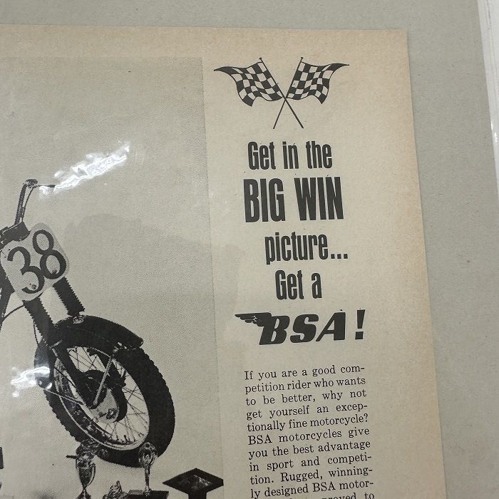 108083 1965年 BSA 雑誌 切り抜き ヴィンテージバイク 英国車 古本 ヴィンテージ