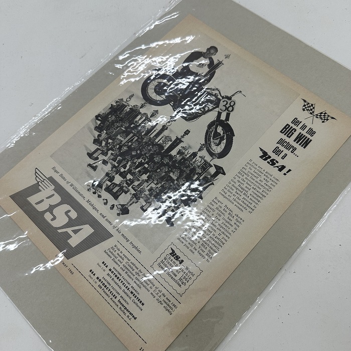 108083 1965年 BSA 雑誌 切り抜き ヴィンテージバイク 英国車 古本 ヴィンテージ