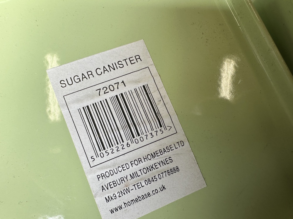 108439 ヴィンテージ キャニスター 缶  キッチン雑貨 3つセット