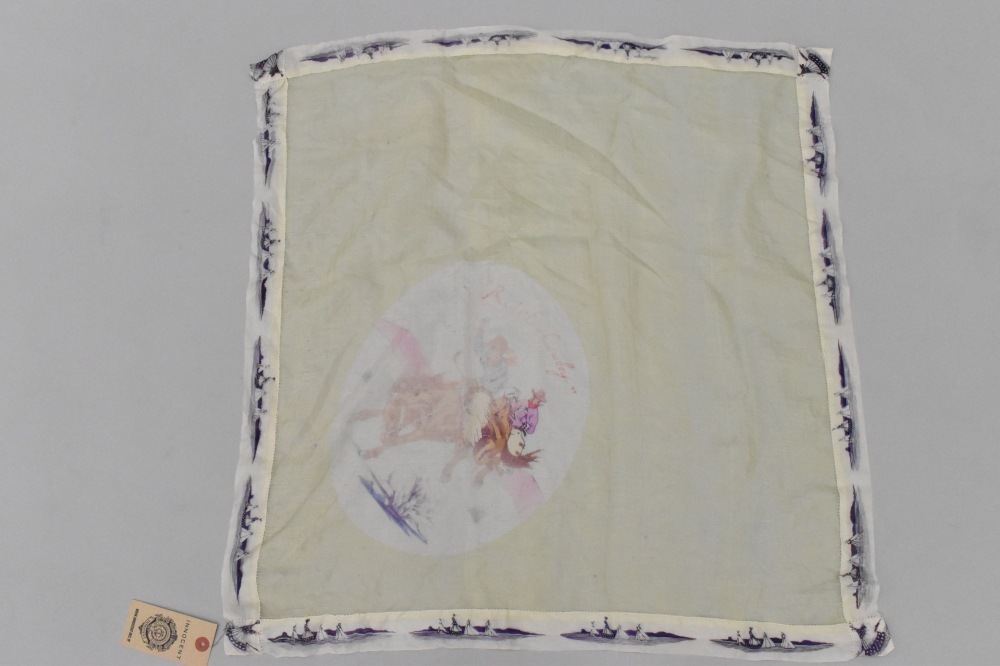 108839 ヴィンテージ 中判 スーベニア カウボーイ スカーフ Souvenir scarf