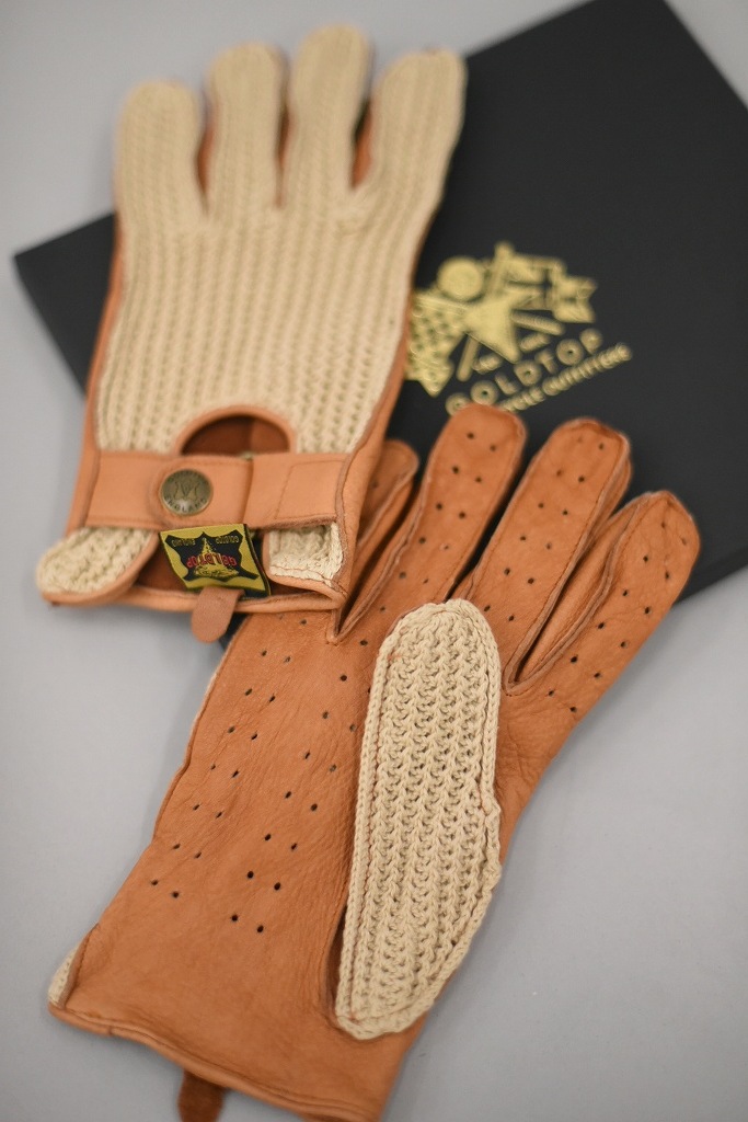 ST 英国 「GOLDTOP」 「Deerskin Leather String Back Driving Gloves」 Tan 鹿革ドライビンググローブ