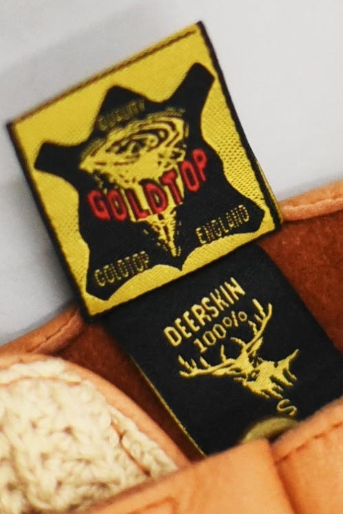 ST 英国 「GOLDTOP」 「Deerskin Leather String Back Driving Gloves」 Tan 鹿革ドライビンググローブ