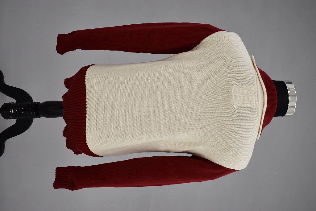 英国 「GOLDTOP」「1920s Motorcycle Racing Sweater」レーシングセーター　 COLOR：Ecru/Red