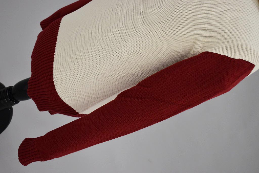 英国 「GOLDTOP」「1920s Motorcycle Racing Sweater」レーシングセーター　 COLOR：Ecru/Red