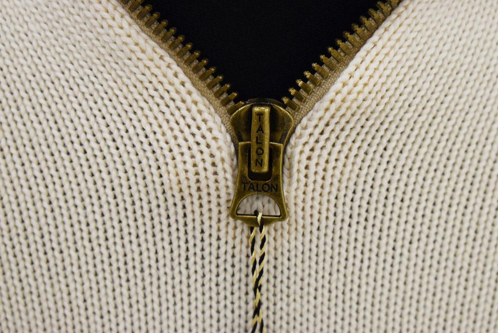 英国 「GOLDTOP」「1920s Motorcycle Racing Sweater」レーシングセーター　 COLOR：Ecru/Red