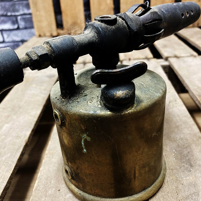 106076 「BURMOS」 MADE IN BRITISH ブラス トーチ バーナー ブロートーチ コンロ キャンプ 真鍮