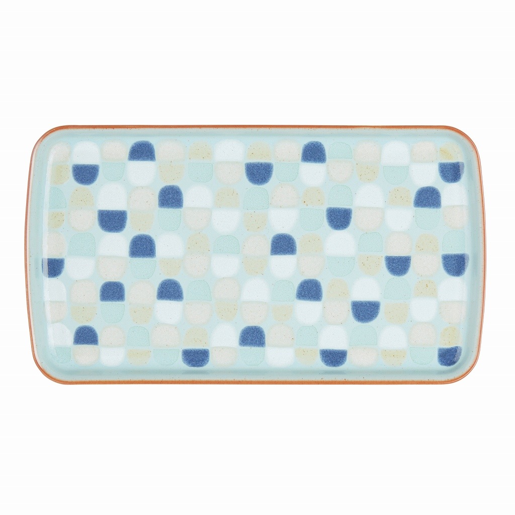 Z0071-ED9393 英国製 「Denby」 デンビー　ヘリテージパビリオン　アクセントレクタングラープレート