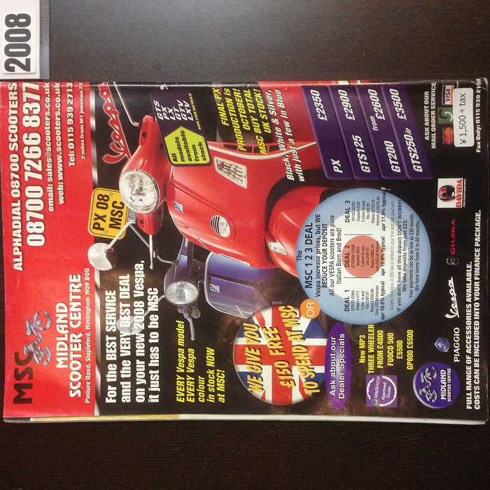 B4853　2008 「SCOOTERING」 ベスパ ランブレッタ  英国 旧車雑誌