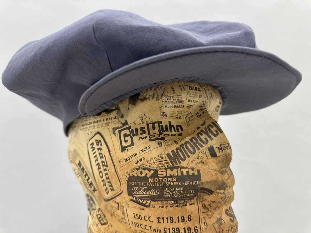 SHAMS PANCAKE CAP BLUE GRAY size:58cm/M/size:60cm/L