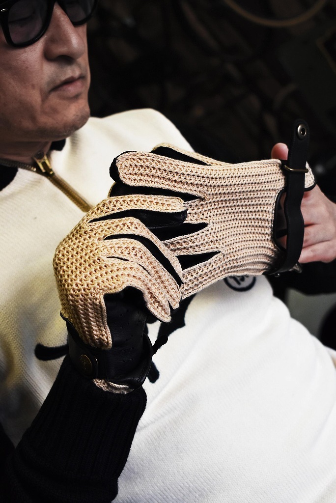 SB 英国 「GOLDTOP」 「Deerskin Leather String Back Driving Gloves」 Black 鹿革ドライビンググローブ