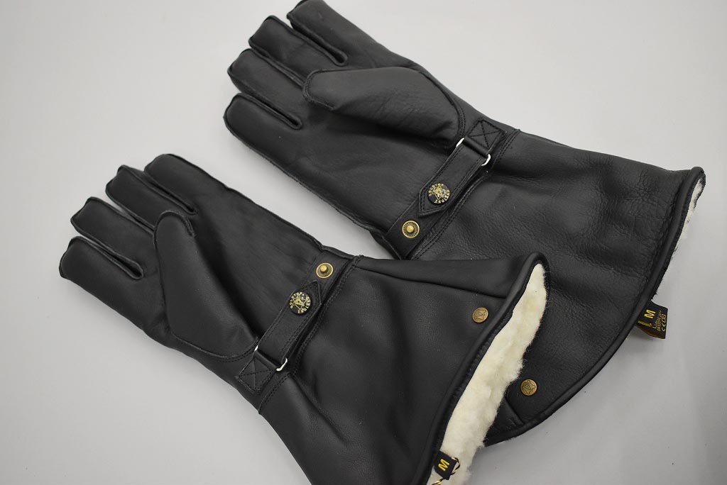 英国 「GOLDTOP」 Merino Wool Lined Gauntlet 本革ガントレット グローブ