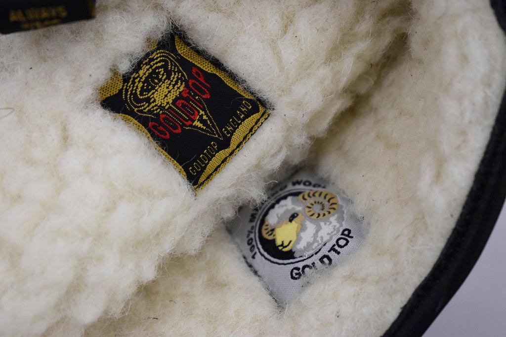 英国 「GOLDTOP」 Merino Wool Lined Gauntlet 本革ガントレット グローブ