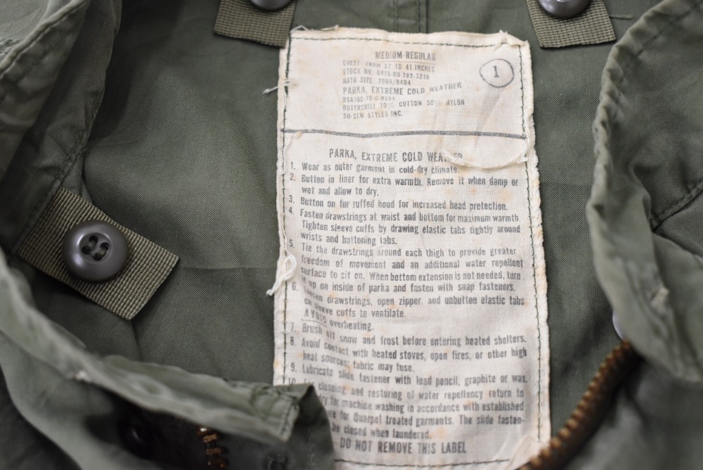 109931 [MC]  VINTAGE 65s US ARMY「M65 FISHTAIL PARKA」 フィッシュテールパーカー ヴィンテージ モッズコート