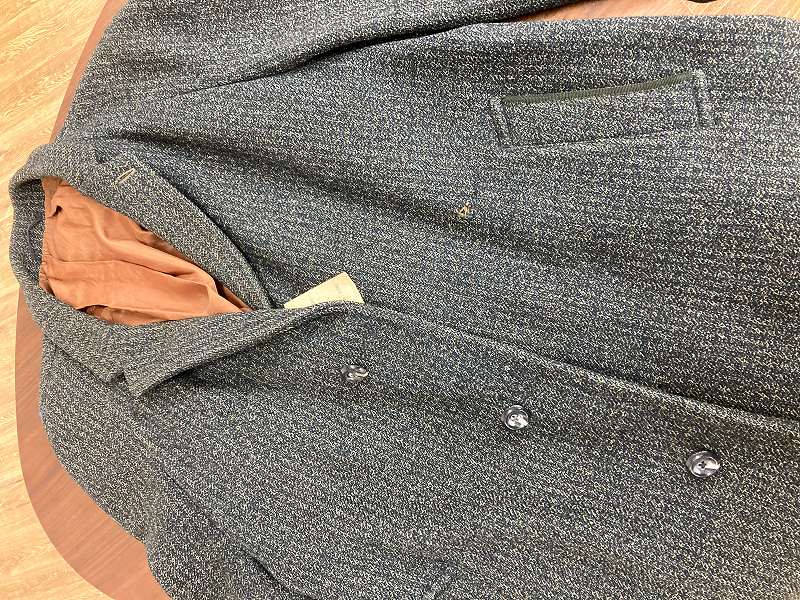 100942 UK ヴィンテージ　ロングコート  英国製　MADE IN ENGLAND