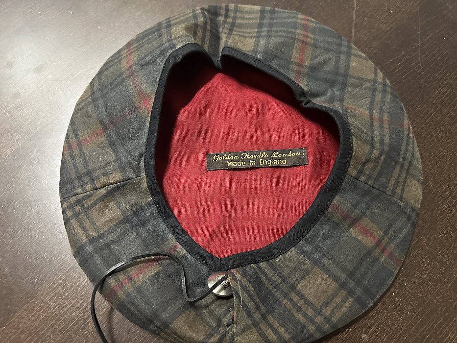 107467 ベレー帽 オイルドクロス INNOCENT & GOLDEN NEEDLE LONDON コラボ商品! Made in Great Britain